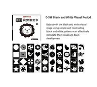 Carte D'éthiculation Visuelle Montessori Pour Bébé,Jouet D'apprenticumbria,Noir Et Blanc,Pour Les Grands Abonnés - Type 0-3 Months