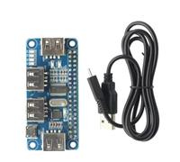Carte d'extension 4 ports USB avec adaptateur UART pour Raspberry 3B/3B + câble adaptateur convertisseur UART