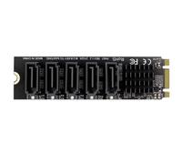 Carte d'extension 5 ports M.2 NGFF B-Key SATA Change Carte d'extension 6 Gbit/s Chipset JM575