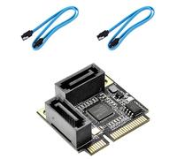Carte d'extension de disque dur PCI Express vers SATA 3.0, 2 Ports, avec câble SATA, pour ordinateur PC