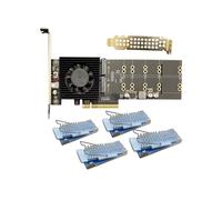 Carte D'Extension de Disque Dur PCIe 4.0 X8 Vers NVME 4 Bits M.2 PLX88024, Sans Lecteur, Sans Division, Carte D'Extension PCIe 4.0 Nvme B