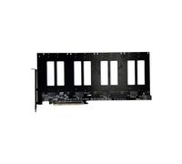 Carte D'Extension de Disque Dur R37D PCIe 5.0 X16 Vers 4 E1.S/E3.S (SFF-TA-1002) Gen5, Compatible One Drag Four
