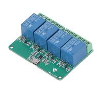 Carte d'extension de relais USB, protection de roue libre à diode sans entraînement 10A 250VAC Module de relais de contrôle intelligent à 4 canaux pour PC