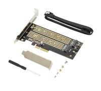 Carte d'extension de transfert à double disque M.2 NVMe NGFF SSD vers PCIE SATA, prise en charge du câblage MKey BKey