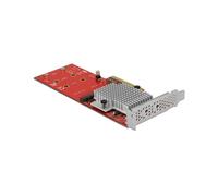 Carte d'extension DeLOCK 90305 PCIe vers Dual M.2 NVMe, Facteur de forme Low Profile, PCIe 3.0, Débit 32 Gbit/s, Compatible Windows/Linux, Chipset Asmedia ASM2824
