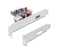 Carte d'Extension DeLOCK PCIe vers USB 3.2 Gen 1 (3.1 Gen 1) 2 Ports Type A, Chipset NEC, 5 Gbps, Alimentation SATA 15-pin, Compatible Windows XP/Vista/7