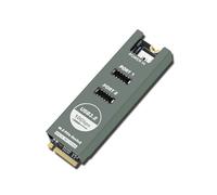 Carte D'Extension Double Port M.2 PCIe Vers USB 3 Type-E et Type-C ASM3142, Adaptateur Double 10 Gbit/S en Façade avec Boîtier