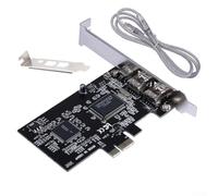 Carte d'extension FireWire PCI Express 1X vers IEEE 1394A FireWire, adaptateur de capture vidéo à 3 ports pour caméscopes DV et HDV pour Canon, Panasonic, Sony