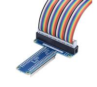 Carte d'Extension GPIO de Type T + Câble Plat à Ruban 40 Broches Kit d'Accessoires Compatible avec 1B + / 2B / 3B