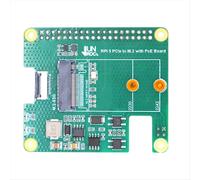 Carte d'extension HAT+ pour interface PCIe 5 broches vers M.2, 40 broches GPIO, PoE et alimentation Ethernet, protocole NVMe.