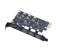 Carte d'extension interne PCIe X16 vers NVMe USB 3.0 PCIE vers 4 ports pour PC de bureau à grande échelle