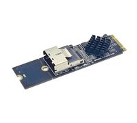 Carte d'extension M.2 NVMe vers Mini SAS 36 broches SFF-8087 SATA 3.0 à faible latence PCB sans câble 8 x 2,23 cm