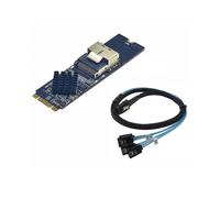 Carte D'Extension M.2 NVME Vers SAS SFF-8087 Prenant en Charge 4 SATA3.0 6 Gbit/S HDD SSD ContrôLeur SFF8087 Vers M2 NVME