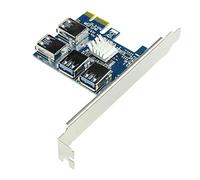 Carte d'extension PCI 1 à 4 emplacements PCI - Adaptateur convertisseur USB 3.0 - Pour dispositif de minage de Bitcoin