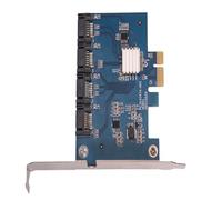 Carte D'extension Pci-E 1x Vers Sata 3.0, 4 Ports À Pleine Vitesse, 6gbps, Transfert De Disque Dur Pour Win7 / 8/10 / Linux