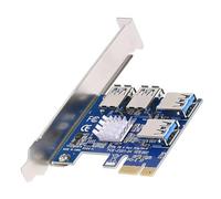 Carte D'extension pci-e Adaptateur pci-e vers 4 Ports USB 3.0 en Cuivre, Interface, Boucle de Fixation, pour Minage
