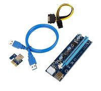 carte d'extension PCI E PCI Express 1X à 16x60CM, câble USB 3.0 SATA à 6 broches pour le minage de Bitcoin