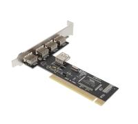 Carte D'extension Pci-e USB 2.0 à 5 Ports, Noire, PCB | Adaptateur Pci-e, Plug And Play, Rétrocompatible, Norme USB 2.0, Usage Bureau, Ordinateur Fixe