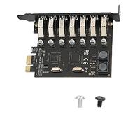 Carte D'extension PCI-E vers USB 3.0 à 7 Ports, Carte D'extension PCI-Express vers USB 3.0 à 7 Ports pour Carte De Contrôle NEC - PCB Auto-alimenté Haute Vitesse pour Ordinateur De Bureau
