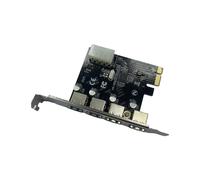 Carte D'Extension PCI-E Vers USB 3.0, Adaptateur de Carte D'Extension de Bureau 4 PCIE USB 3.0, Alimentation IDE 5 Gbit/S pour PC