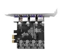 Carte D'extension Pci-E Vers Usb3.0, Quatre Ports Arrière, Adaptateur Usb3.0 Haute Vitesse, Sans Alimentation, Pour Windows Xp/Vista/7/8/10