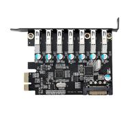 Carte D'extension Pci Express (Pci-E), 7 Ports Usb 3.0, 5gbps, Pour Windows Xp/Vista,7,8,8.1 Et Linux, Nouveauté