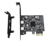 Carte d'extension PCI Express USB 3.2, Ports GEN2 Doubles de Type C, Puce contrôle Principale Haute Vitesse ASM3142, Carte d'extension PCI Express 10 Gbit/s pour Ordinateur Bureau