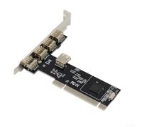Carte d'extension PCI vers USB, lot de 5 ports USB 2.0, transfert de données haute vitesse, technologie de puce stable, compact pour mise à niveau de PC de bureau