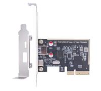 Carte d'extension PCIe 2 ports USB3.1 puce ASM1142 10 Gbit/s avec deux ports USB pour une connexion transparente des appareils