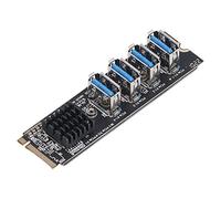 Carte D'extension PCIE, 4 Ports M.2 vers Carte D'extension PCIE, Anti Interférence, Haute Stabilité et Transmission Complète du Signal, Adaptée AUX Systèmes D'exploitation, Windows et Linux