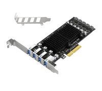Carte d'extension PCIE 4 ports USB3.2 PCIE vers carte USB3.2 10 GBPS, adaptateur de contrôleur de bureau et PC, accessoires de carte d'extension USB de remplacement