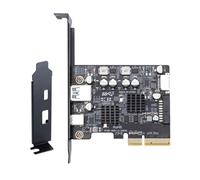 Carte d'extension PCIE 4X vers USB 3.2 Connecteur avant de type C 10 GBPS Émetteur pleine vitesse Carte d'extension de bureau