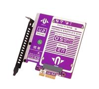 Carte d'extension PCIe 5.0 4X vers U.2 à vitesse rapide prenant en charge plusieurs configurations de disques et gestion optimisée de la chaleur