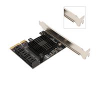 Carte d'extension PCIe 6 ports SATA 3.0, compatible avec plusieurs systèmes, débit de 6,0 Gbps