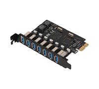Carte D'extension PCIE 7 Ports, Carte D'extension PCIe X1 X4 X8 X16 Haute Vitesse 5 Gbps vers USB 3.0 avec Lecteur de CD pour Ordinateur de Bureau