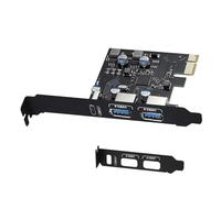 Carte d'extension PCIe USB 3.0 à 3 ports avec type C PD18W - Installation facile pour un transfert de données rapide et des mises à niveau de PC de bureau