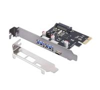 Carte d'extension PCIe USB 3.1, PCI-E vers type C Type A Adaptateur PCI Express pour PC de bureau