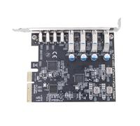 Carte d'extension PCIe vers 4 ports USB 3.2 et 4 ports de type C ASM3142 + VL822 Contrôle 20 Gbit/s Pas besoin de pilote pour ordinateurs de bureau Carte d'extension PCIE