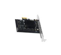 Carte D'Extension PCIe Vers 8 , Adaptateur Multiplicateur de Contrôleur PCI Express X1 Vers SATA3 pour SSD/HDD pour L'Exploitation Minière