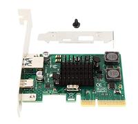 Carte D'Extension PCIe Vers USB 3.1,Accessoire D'Ordinateur 2 Ports Auto Alimenté,Taux de Transfert de 10 Gbit/S,Carte D'Extension Pcie Plug and Play pour la Plupart Des Grands et Petits Boîtiers