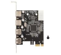 Carte d'extension PCIe vers USB2.0, 4 Ports, 4 broches, puissance 480 mo/s, Installation facile, carte d'extension USB 2.0 pour châssis de bureau