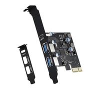 Carte d'extension PCIExpress USB 3.0 à charge rapide 3 ports avec type C et type A pour mise à niveau de PC de bureau