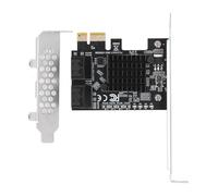 Carte d'extension Raiveug SATA3.0, Adaptateur Professionnel SATA3.0 vers PCIE 4 Ports 6G, Carte de Conversion de Disque Dur pour Transfert de données à Haut débit et Prise en