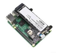 Carte d'extension SSD M.2 NVMe basée sur PCIe pour Raspberry Pi 5 pour étendre le stockage sans limite de capacité matérielle (X1001 + ventilateur + 128 Go)