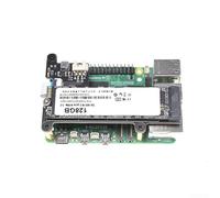 Carte d'extension SSD NVMe pour Raspberry Pi 5 X1001 M 2 avec interface pour des opérations de lecture et d'écriture rapides (X1001 + ventilateur + 256 Go)