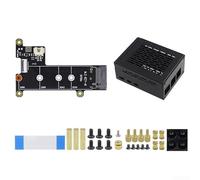 Carte d'extension SSD, X1001 pour PCIe vers M.2 NVMe, adaptateur en alliage de taille 2280 pour Raspberry Pi 5 avec mise à niveau d'interface de stockage haute vitesse (carte)