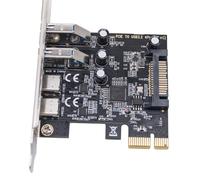 Carte d'extension Super Speed 5 Gbps USB 3.2 Gen1 Type C et USB PCIExpress avec supports métalliques pour ordinateur PC Type C Panneau avant Header