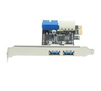 Carte D'extension USB 3.0 Pci-e 5gb/s pour Ordinateur de Bureau | Alliage D'aluminium, 2 Ports USB 3.0, Compatibilité Étendue, Prévention des Pertes de Données