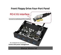 Carte D'Extension USB Du Panneau Avant Du PC PCI-E Vers USB 3.0 Adaptateur USB PCIE Support de Panneau Avant de Disquette de 3,5 Pouces Riser PCI-E X1