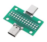 Carte D'extension USB Type C Double Face Connecteurs Mâle Femelle Soudés | Conception Réversible Double Couche, Accélère Analyse USB, Réduit Atténuation , pour Ingénieurs Embarqués et Expérimentateurs